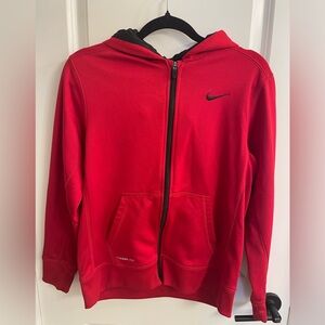 Nike Kids red jacket zip up size XL
